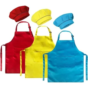 Custom Children Waterproof Cotton Artist Painting Cooking Kids Apron Set Adjustable 2 Pockets Kids Painting Apron for Kids