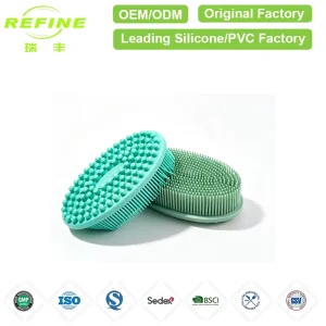 Custom Classic Style Silicone Bath Brush Scrubber with Double sided Tactile Senses Easy Cleaning No Electricity Required