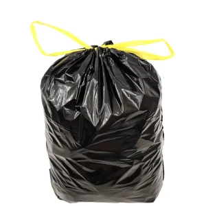 Custom Design Eco Friendly Large PE Drawstring Garbage Bags 5 13 30 39 Gallon Bin Liner Heavy Duty Refuse Trash Bags