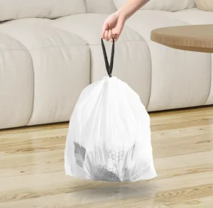 Custom Design Large Strong Leak Proof Garbage Bag Drawstring Bin Liners Trash Plastic Bags