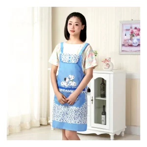 Custom Digital Printing Sanitary Sleeveless Waist Polyester Chef Ladies Cooking Apron