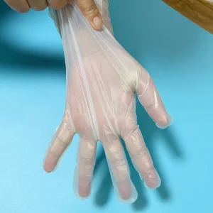 Custom Disposable Eco friendly Household Clear Waterproof 100% Biodegradable Thick PLA PBA Glove Compostable Gloves
