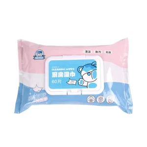 Custom Disposable Non Woven 60pcs Kitchen Cleaning Wet Wipes for Household Use