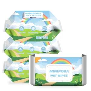 Custom Disposable Non Woven Fabric Singular Pack Cleaning Baby Wet Wipe With Aloe Vera