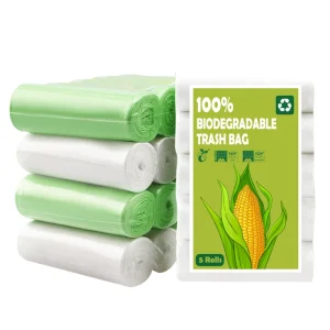 Custom Disposable Portable Compostable Biodegradable PLA Gravure Printed Leak proof Household Garbage Bags for Kitchen
