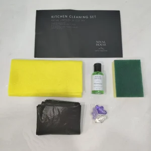 Custom Disposable Travel-Size Concentrated Kitchen and Laundry Cleaning Kit for Vacation Rentals