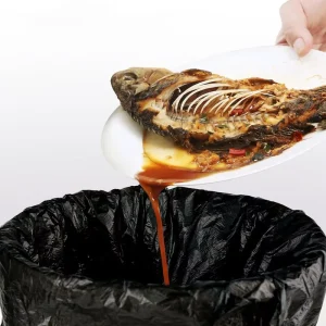 Custom Disposable Waterproof Giant Black PE Folding Heat Seal Garbage Bag with Gravure Printing for Pet Poop Kitchen Trash Bin