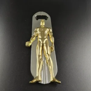Custom Dual-Color Metal Muscle Man Bottle Opener Bar Tool and Decor