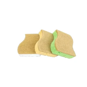 Custom Eco Friendly Coconut Sisal Cellulose Antibacterial Biodegradable Kitchen Scouring Sponge Pads Plant Based Wood Sponge