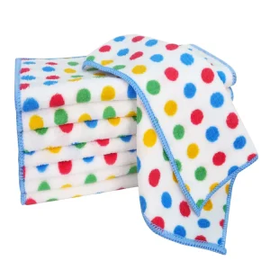 Custom Eco Friendly Kitchen Microfiber Wave Point Cleaning Cloths 30x30cm Durable Quick Dry Table Wiping Rags for Stain Removing