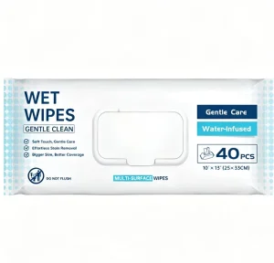 Custom Eco-Friendly Unscented Adult Flushable Disposable Non-Woven Wet Wipes Household Cleaning Wipes Free Samples