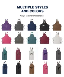 Custom Embroidered Pink Chef Apron Wear Resistant Waterproof Oil Proof 3 Pockets for Restaurant Cafe BBQ