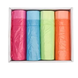 Custom HDPE Drawstring Trash Garbage Bag for Household Use Printed Design