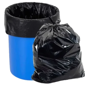 Custom Heavy Duty 45-Gallon Household Garbage Bags Black with Gravure Printing Heat Seal LDPE/HDPE Plastic Trash Bags