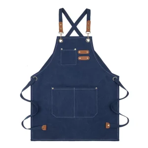 Custom Heavy Duty Kids Sleeveless Apron Adjustable Waist Multiple Pockets Wedding Daily Use Thickened 16an Polyester Cotton
