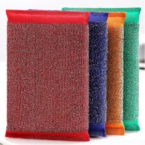 Custom Heavy Duty Metal Iron Stainless Steel Scrubber Scouring Pad Kitchen Cleaning Dish Wash Scrub Sponges