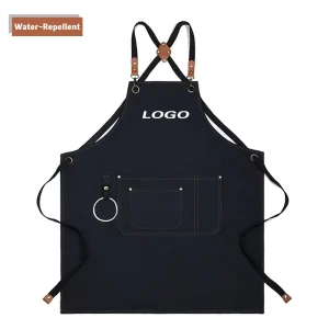 Custom Heavy duty Aprons with Adjustable Shoulder Straps Large Pockets Durable Restaurant bar Workwear