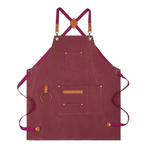 Custom Heavy duty Cotton Canvas Apron with Logo for Men and Women for Gardening Kitchen Cooking Painting Bar