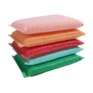 Custom High Quality Reusable Cleaning Brush Non scratch Kitchen Cleaning Sponge Scouring Pads and Washing Sponge