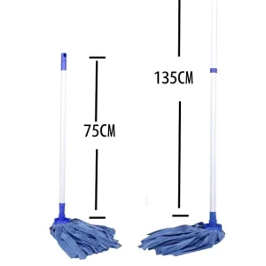 Custom Home Cleaning Tools Wet Mop Telescopic Powder Iron Pole Cotton Mop