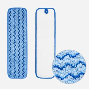 Custom Home Reusable Cleaning Zigzag Scrubb Mops Pads Absorbent Wet Dry Microfiber Flat Mop Heads Refills