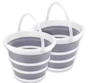 Custom Household Cleaning Laundry Folding Round Collapsible Water Bucket 5L