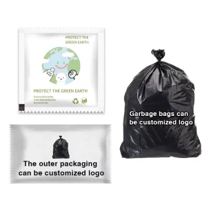 Custom Individual Packaging PE Plastic Household Garbage Bags Kitchen and Car Desktop Pet Waste Collection