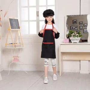 Custom Kids Apron Children Cosplay Restaurant Clothing Kindergarten Kitchen Chef Uniform Kids Apron Chef Hat Set