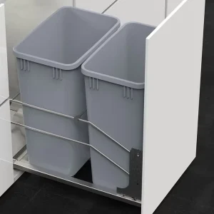 Custom Kitchen Storage PP Embedded Waste Bin Garbage Bin Trash Can Built in Sink Drawer Pull Household Use