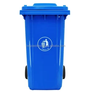 Custom Large HDPE 240 Liters Outdoor Street Waste Bins Garbage Trash Cans with 4 Wheels
