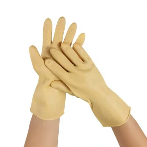 Custom Latex Thick Household Gloves for Kitchen Dishwashing Waterproof Non Slip Wear Resistant Lengthened