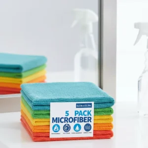 Custom Logo 30*30cm Microfiber Cleaning Cloth Quick Dry Dishwashing Cloth Household Kitchen Absorbent Reusable Microfiber Towel