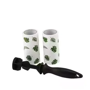 Custom Logo 60 Sheets Tape Cleaner Pet Hair Remover Straight Spiral Cutting Sticky Lint Roller