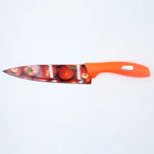 Custom Logo Color-Printed Stainless Steel Kitchen Knife Set Chef Fruit Knives