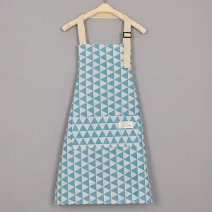 Custom Logo Cooking Apron Easily Clean Dust-proof and Washable Sleeveless Aprons Cotton Linen Kitchen Baking Aprons