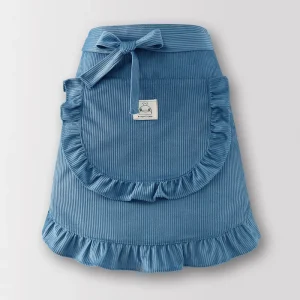 Custom Logo Corduroy half length apron kitchen for home use and restaurants chef catering dedicated new nursery work clothe
