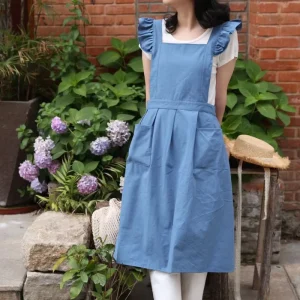 Custom Logo Cotton Sleeveless Everyday Versatile Apron Stain Resistant & Anti Fouling for Cleaning Supplies Kitchen Workwear