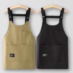 Custom Logo Durable Reusable Eco Friendly Short Height Apron Kitchen Household Workwear for Women Professional Washable