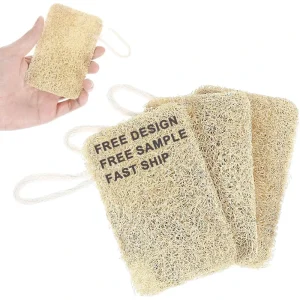 Custom Logo Eco Friendly Kitchen Cleaning Sponge Loofah Sponge Wood Pulp Cotton Dishwashing Sponges Scouring Pads Kitchen Sponge