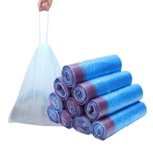 Custom Logo Gravure Printed Drawstring Trash Bag 5 13 30 40 Gallon HDPE LDPE Household Kitchen Garbage Bags Bin Liner Bags