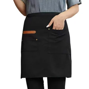 Custom Logo Half Length Royal Blue Restaurant Apron for Servers and Household Use