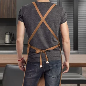 Custom Logo Heavy Duty Canvas Cooking Apron Industrial Working Apron