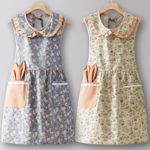 Custom Logo Heavy Duty Cotton Waistcoat Apron Adjustable Waist Multiple Pockets Kitchen Catering Oil Proof Cooking New