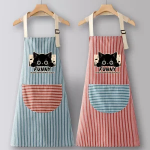 Custom Logo Heavy Duty Pure Cotton Washable Reusable Bib Apron for Adult Men’s Cooking Work Kitchen & Catering Use