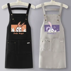 Custom Logo Heavy Duty Reusable Cotton Bib Apron for Men’s Cooking Adjustable Waist Kitchen Catering Workwear