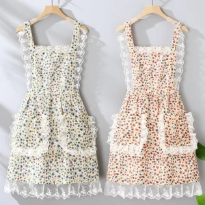 Custom Logo Heavy Duty Reusable Gardening Apron Funny Household Kitchen Wear Cooking Catering Work Uniform Young People’s
