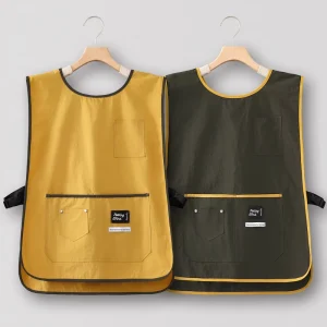 Custom Logo Heavy Duty Taslan Restaurant Apron Waterproof Oil-Resistant for Kitchen Home Use Catering Work Vest Overalls