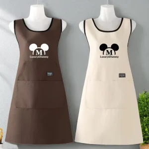 Custom Logo Heavy Duty Washable Reusable Durable Waistcoat Style Kitchen Apron for Home Nursery Workwear Special Cooking Work