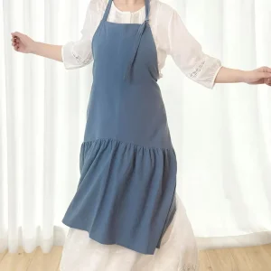 Custom Logo High Quality Adult Adjustable Fashion Cross Apron for Artist Hair Salon Barista Coffee Bakery Staff Uniform