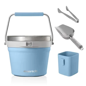 Custom Logo Ice Bucket 7L Double Wall Vacuum Insulated Ice Bucket with Lid